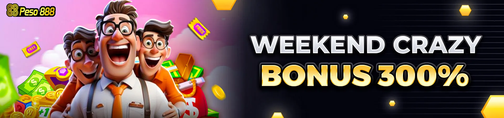 ⭐️ WEEKEND CRAZY BONUS 300%⭐️